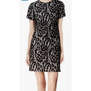 Michael Kors Mod Short-Sleeve Lace-paisley Overlay T-Shirt Dress size 6
